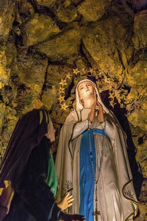 Apparition Of The Blessed Virgin Mary In The Cave Of Lourdes Art Print