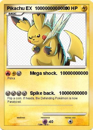 Pokémon Pikachu Ex 1000000000000 1000000000000 Mega Shock