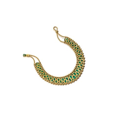 23 Gold And Emerald Hindou Necklace René Boivin 1950s