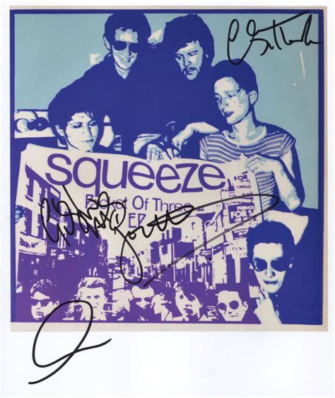 Squeeze Band Fully Signed 8 X 10 Photo Certiificate Of