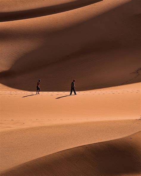 Hd Wallpaper There Was Two Of Us Dune Sand Desert People Walking