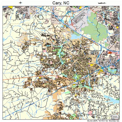 Cary North Carolina Map Gambaran