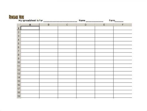 14+ Blank Spreadsheet Templates - PDF, DOC, Pages, Excel | Free ...