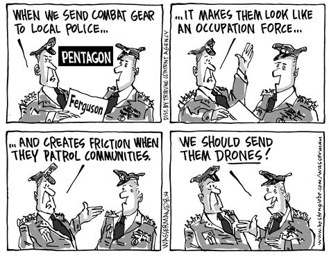 Editorial Cartoon Militarizing The Police The Boston Globe