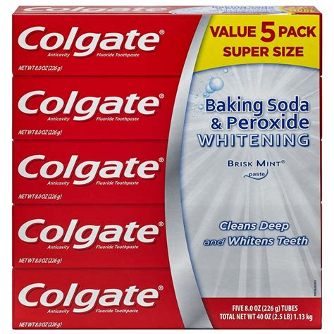Product Of Colgate Baking Soda And Peroxide Whitening Toothpaste 5 Pk