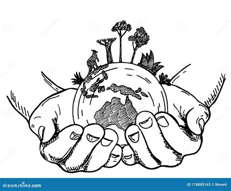 Hands Holding Earth Globe Earth In Human Hands Isolated On A White