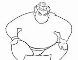 Sumo Wrestler Coloring Furious Coloringcrew sketch template