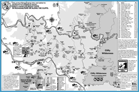 Red River Gorge Hiking Trails Map Travelsfinderscom