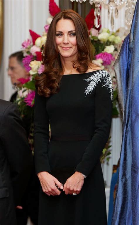 How To Copy Kate Middletons Look Bespoke Black Jenny Packham Dress