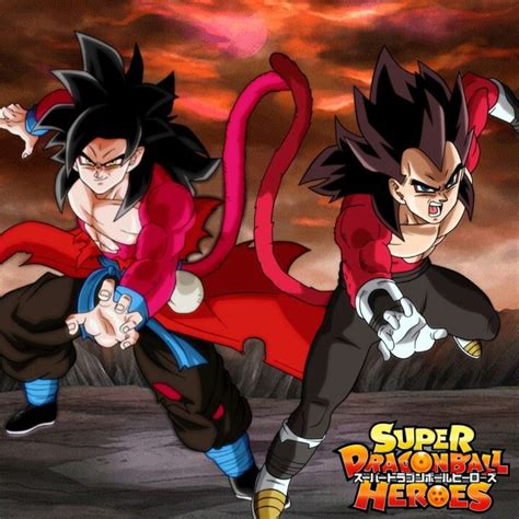 Sdbh Xeno Goku Ssj4 And Xeno Vegeta Ssj4 Personajes De Dragon Ball Goku Y Vegeta Personajes De