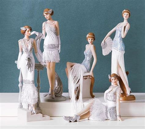 art deco lady figurine home ornaments juliana gatsby girls art deco lady figurines collectable