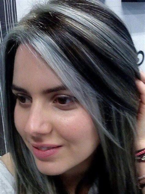 Blending gray hair with dark brown hair has never looked better! The Best Gray Hair Ideas In 2019 31 | Brown hair with ...
