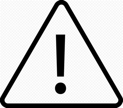 Black Caution Sign Triangle Vector Printable Citypng