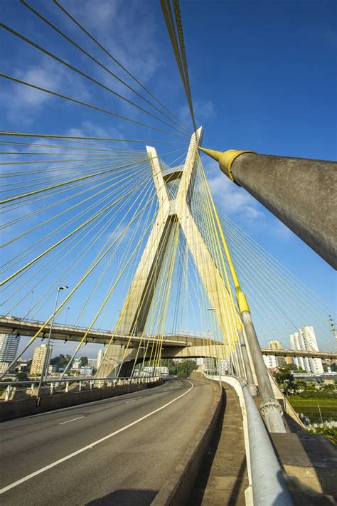Cable Stayed Bridge In The World Sao Paulo Brazil Stock Photo Image