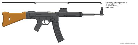 The stg 45(m) (abbreviation of sturmgewehr 45, storm rifle 45) sometimes referred to as the mp 45(m), was a prototype assault rifle developed by mauser for the wehrmacht at the end of world war. Gunbucket - Sturmgewehr 45 by darthpandanl on DeviantArt