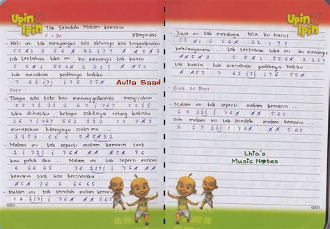 Sebenarnya aku ingin mengungkapkan rasa. Not Angka : D'Bagindas - Tak Seindah Malam Kemarin | Aulia ...