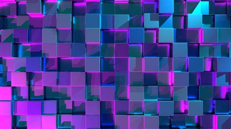 Neon 3d Cubes Wallpaper 4k Ultra Hd Id3313