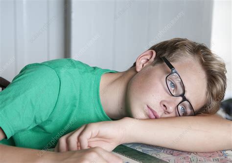 Portrait Of Teenage Boy Looking Bored Stock Image F0097892