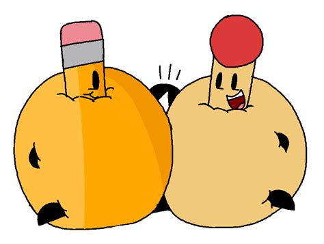 Bfb pencil, bfb match, bfb pen & bfb firey ) :lazy again qwq, updated: Request Pencil and Match inflated by Objectoes on DeviantArt
