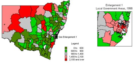 B New South Wales Local Government Areas Download Scientific Diagram