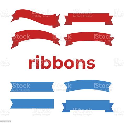Cartoon Banners And Comic Ribbons Colored Banner Ribbon Banner Ribbon