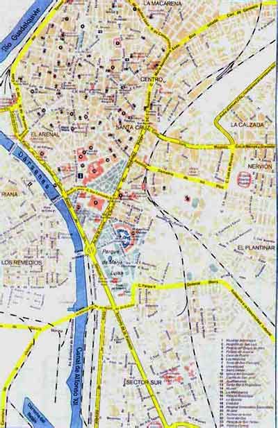 Street Map Of Seville Seville Street Map Street Map Seville