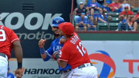 Watch Rougned Odor Punch José Bautista In Extreme Slow Motion