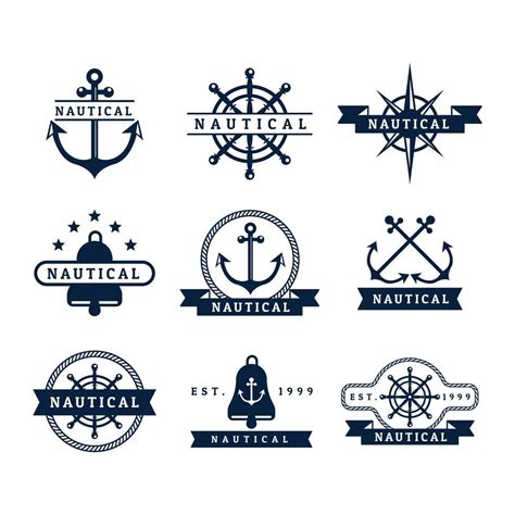 Insignias De Vectores Náuticos Gratuitos Badge Nautical Nautical