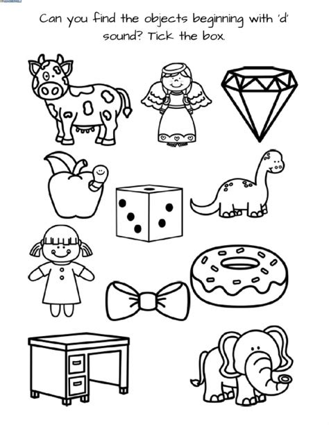 D Is For… Worksheets  99Worksheets
