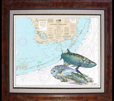 Chart Art Keys Inshore Slam Steve Whitlock Game Fish Art Steve