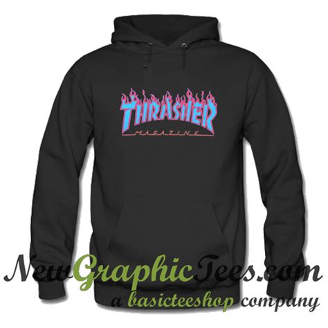 Thrasher Blue Flames Hoodie