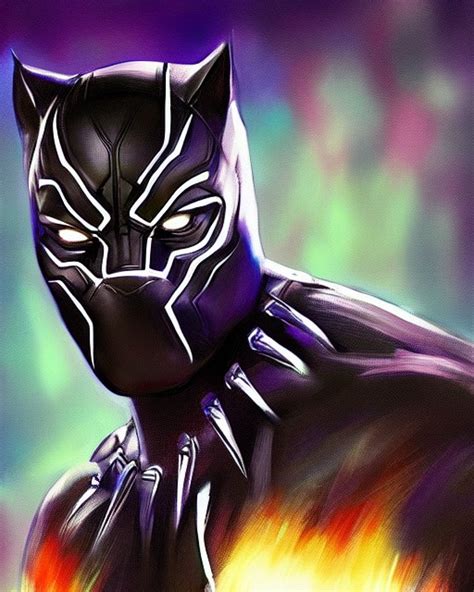A Digital Painting Of Black Panther Trending In Artstation Fan