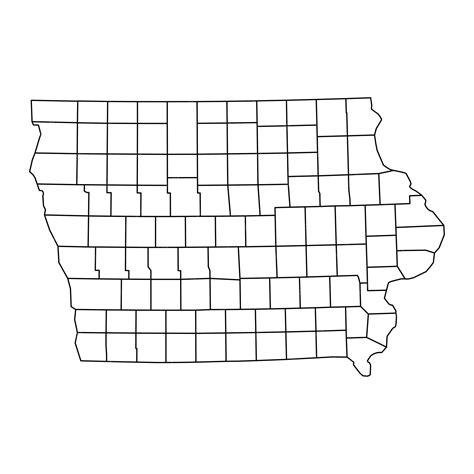 Premium Vector Iowa State Map With Counties Vector Illustration