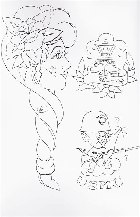 Sailor Jerry Tattoo Stencils Clip Art Library