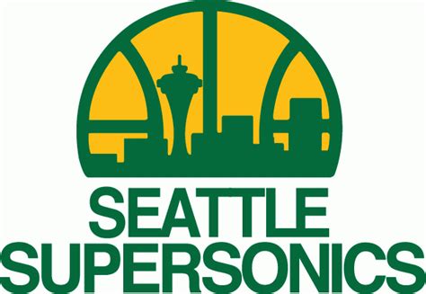 Seattle Supersonics Primary Logo National Basketball Association Nba