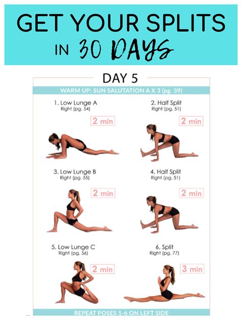 30 Day Split Guide That Works Workout Splits Flexibility Workout Yoga For Flexibility