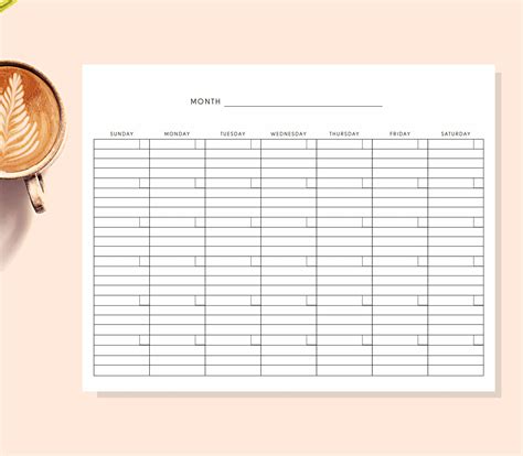 Printable Calendar With Lines