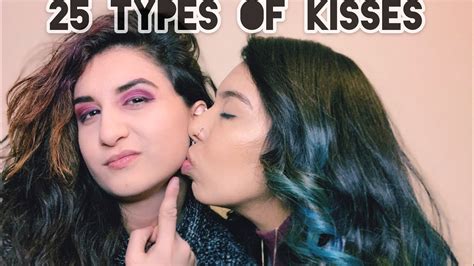 25 Different Types Of Kisses Lesbian Couple 🌈 Youtube