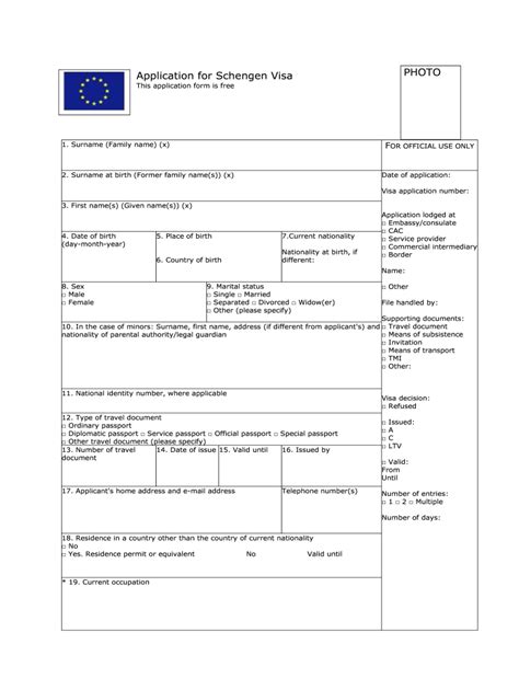 Schengen Visa Application Form Fill And Sign Printable Template Porn Sex Picture