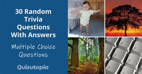 30 Random Trivia Questions With Answers Multiple Choice With Rounds