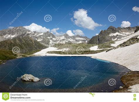 Mountain Landscape With Blue Lake Stock Image Image Of