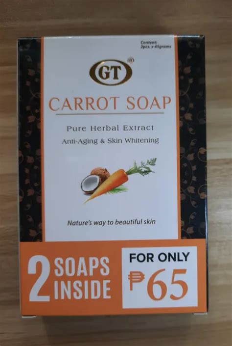 Authentic Gt Cosmetics 2in1 Carrot Soap 45grams Lazada Ph