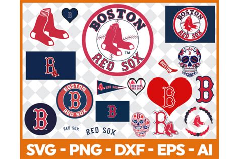 Boston Red Soxmlb Svg Baseball Svg File Baseball Logomlb Fabric