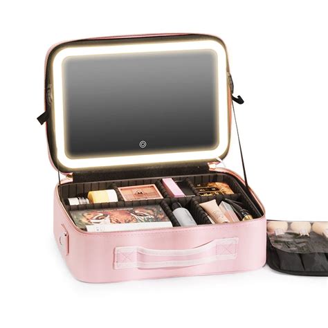 2023 Led Cosmetic Bag With Mirror Cosmetics Case Large Capacity Fashion