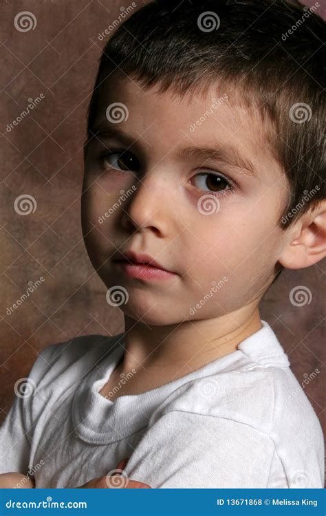 Portrait Of Young Boy Stock Photo Image Of Cute Studio 13671868