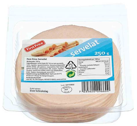 Grain servelat, tsarsky servelat, original servelat, polish servelat, muskatny servelat; First price servelat økonomi med næringsinnhold ...