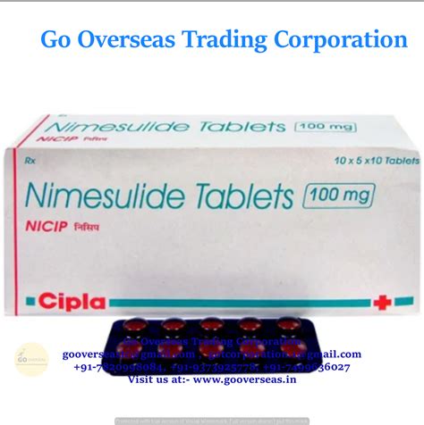 Nimesulide 100mg Tablet At Rs 50stripe Pain Reliever Medicine In