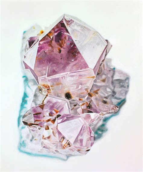 Realistic Paintings Of Crystals And Minerals By Carly Waito Daily