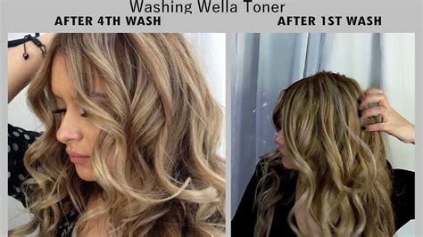 You don't have to shampoo and condition your hair the day of the service, unless you use a lot of hair product. Wella toner on hair after several washes JackieEFFEX - YouTube