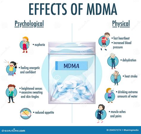 Effects Of Mdma Ecstasy Infographic Stock Vector Illustration Of